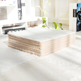 子依满铺毛绒面毯拼接泡沫地垫家用儿童爬行垫方块毯子拼图宝宝爬爬垫 米白色 30cm*30cm 厚1厘米（9片价）