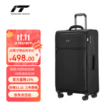 INTERNATIONAL TRAVELLER英国IT拉杆箱托运旅行箱万向轮超轻行李箱28英寸软布箱1191黑色