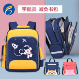 chinllo小学生书包男童1-3-4-5-6一年级轻便护脊减负女童超轻儿童幼儿园 6623黄色小号（无礼品）