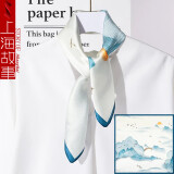 上海故事母亲节礼物送妈妈真丝丝巾女士围巾桑蚕丝披肩100%真丝送妈妈礼物 山水