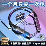 ZHYCP【2025年新款补贴】蓝牙耳机适用索尼挂脖式无线大电量运动降噪超长续航入耳式OPPO苹果vivo荣耀 黑枪+强力续航超大容量防水抗汗