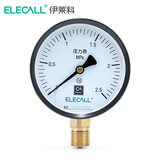 伊莱科（ELECALL）压力表Y-100 径向 指针式水压表油压表气压表压力表0-2.5MPa