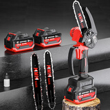 科迈克充电电锯家用锂电电链锯伐木锯手持果园修枝砍树链锯 6寸电链锯4.0AH十节两电一充