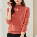 金菊【100%绵羊毛】多色可选秋冬保暖半高领打底毛衣女式羊毛衫针织衫