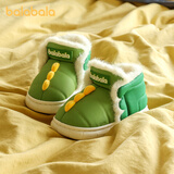 巴拉巴拉儿童棉鞋恐龙男童冬季毛毛鞋女童加绒加厚雪地靴宝宝外穿防水冬鞋