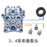 亿力配件大全高压清洗机泵头漏水胶圈密封圈碳刷溢流阀微动开关单向阀 4系机器底部漏水（4系泵盖）