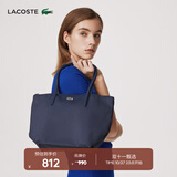 LACOSTE法国鳄鱼女包L1212系列大容量托特包手提单肩包|NF2037PO 141/墨蓝色