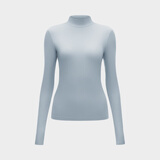 蕉内（Bananain）【明星同款】热皮501+女士保暖内衣轻暖内衣内搭可外穿打底衣秋冬 【小高领】灰兰 S