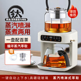 萃礼纯钛煮茶壶养生壶萃茶蒸汽煮茶器全自动真空喷淋蒸煮一体自动上水烧水壶家用茶饮机新款多功能 象牙白（纯钛）