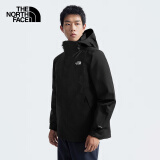 The North Face北面冲锋衣男户外保暖羽绒内胆三合一冲锋外套81QS 黑色/JK3 XL