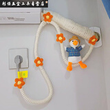 安俊晟室内卧室墙上空调管道遮丑遮挡创意麻绳包管管道美化电线外露遮丑 20米棉绳+1B加油鸭+5朵橙花 有胶