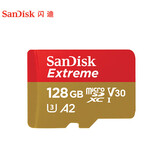 闪迪TF卡4K高速金卡sd卡switch大疆无人机运动相机卡1t内存卡A2u3190M 128GB裸卡送卡托+小白盒 正品包邮终身质保只换不修