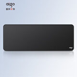 爱国者（aigo）M2鼠标垫  黑色 大号 尺寸800*300*3mm 简约加厚 家用办公游戏鼠标大垫