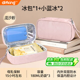 DIFKING迷你背奶包上班冷藏包蓝冰母乳专用冷藏盒便携式冰包储奶保温保冷 【升级加厚内外双层防水】流沙粉/15H保鲜+小蓝冰*2