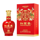 红双喜浓香型白酒 福缘双喜 宴席 婚宴 婚庆 寿宴 庆功  喜酒 纯粮酿造 52度 500mL 1瓶