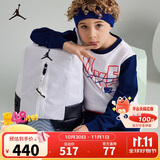 Jordan耐克AJ双肩包 NIKE大学生电脑包大容量书包 白色/黑曜石 8/20