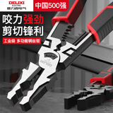 德力西电气（DELIXI ELECTRIC）钳子工业级钢丝钳电工钳多功能老虎钳省力剥线钳断线钳压线钳 多功能剥线钢丝钳【9寸】