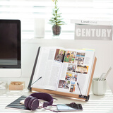 SYSMAX韩国阅读架桌上书架高考礼物看书宿舍读书支架支撑架成人办公用品读书电脑平板支架看书神器桌面 M号灰蓝