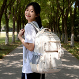 Edison爱迪生高中生书包女护脊减负反光防泼水初中大容量旅行背包2486-2