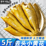 去头黄花鱼无头小黄鱼海鲜冷冻新鲜海捕鲜鱼水产 5斤【每袋带冰重量一斤】