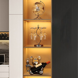 初见酒柜装饰品摆件艺术轻奢高档红酒架客厅餐边柜电视柜乔迁新居礼品 轻奢柜体3件套【设计师组合】