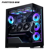追风者 NV5S黑无立柱海景房ATX台式电脑机箱(360水冷位/ARGB双灯条/免驱灯控/Type-C/5090显卡)