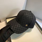 Rogosky专柜潮牌韩版帽子男女款时尚印花棒球帽春秋季休闲遮阳防晒鸭舌帽 黑色-蜜蜂 可调节（56-60cm）