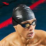 浩沙（hosa）游泳帽男女士成人硅胶防水泳帽 专业长发护耳舒适不勒头泳帽 黑色