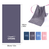 奇雅丝运动毛巾吸汗健身房速干巾擦汗隔汗乒乓球羽毛球篮球垫巾跑步加厚 深灰色 【30*100】 加大加厚运动巾