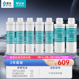 云米（VIOMI） 台式净水器 净饮一体机 X1滤芯 复合滤芯 RO反渗透滤芯 后置活性炭滤芯 2年套装（1111233）