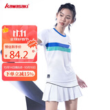 kawasaki 川崎羽毛球服运动网球短裙女防走光半身裙A2754 白色 2XL 