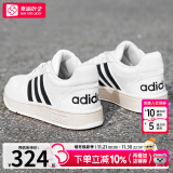 阿迪达斯 （adidas）男鞋板鞋 2024秋冬新款运动鞋低帮透气休闲鞋耐磨小白鞋滑板鞋 HOOPS 3.0小白鞋/晒图返10【元】 42.5 （内长265mm）