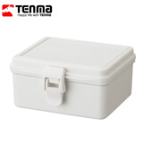 TENMA天马小物收纳箱S白色 多功能家用小号整理箱塑料首饰针线盒