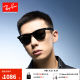 雷朋（RayBan）太阳镜徒步旅行运动户外方形墨镜显脸小眼镜0RB2140F可定制 901黑色镜框绿色镜片 尺寸54