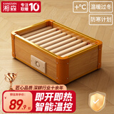 湘森实木烤火炉取暖器家用暖脚器电暖足烤火箱家用烤火器办公室烘脚器烤脚取暖器电热烤火盆暖脚神器ZM 45*32CM豪华单人加大款【过热保护+智能温控】
