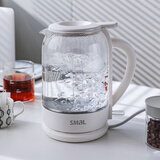 西摩办公室大容量电热水壶自动断电家用便携式开水茶壶高硼硅玻璃烧水壶 【免开盖】大容量快速烧 1.5L