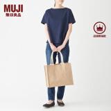 无印良品（MUJI） 黄麻简易收叠购物袋 A4 手提包 托特包 包包 手提袋麻布袋通勤包 长36*宽32*高19cm