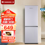 上菱 181升双门冰箱 低温补偿 节能低音 持久锁冷保鲜 冷藏冷冻小型家用两门电冰箱 BBM181L（铂银）