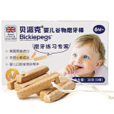 贝派克（Bickiepegs） 英国进口 磨牙棒38g 婴幼儿硬小麦磨牙谷物 6个月以上宝宝零食 一盒装（38g）