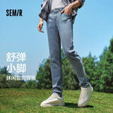 森马牛仔长裤男春季做旧水洗小脚裤经典基础通勤裤109124124101