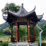 户外凉亭四角六角凉亭庭院新中式仿古院子防腐木实木简易古建亭廊 卡其色 更多款式定制/请联系客服