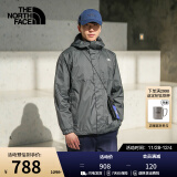 北面（The North Face）【经典款】单层冲锋衣男户外运动外套防水透汽24春季新款|8AUN 0C5/灰色 M/170