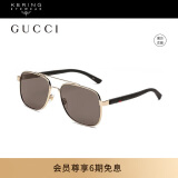 古驰（GUCCI）墨镜眼镜时尚个性飞行员框金属材质防晒太阳镜GG0422S-003