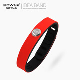 power ionics 运动炫彩手环防水负离子学生情侣手链手镯男女礼物转运珠配饰 红面黑底