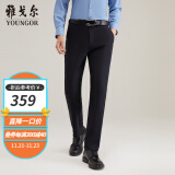 雅戈尔（YOUNGOR）休闲裤男DP棉免烫不易皱裤子自然垂顺易打理新品 VCDP329979AWA黑色 36/90A