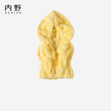 内野（UCHINO）小兔子干发帽柔软吸水擦头巾透气速干亲子干发毛巾浴帽黄色