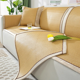 携赢2026新款藤席沙发垫子夏季夏天款凉席坐垫防滑冷感沙发座垫可定制 心悦科藤-米黄 70cm*210cm