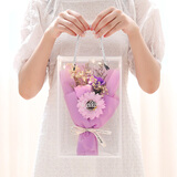 盛世泰堡永生花玫瑰花束香皂花七夕礼物送女友小花束紫玫瑰3朵