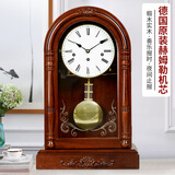 汉时（Hense） 实木机械座钟德国进口机芯台钟客厅摆件欧式复古报时钟表HD328 椴木+德国赫姆勒五音机芯