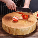 全适商用松木圆形砧板菜板菜墩案板剁骨剁肉板实木大切菜板子36*5.5cm